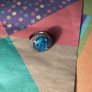 Abalone mother of pearl 925 silver ring, size 7
